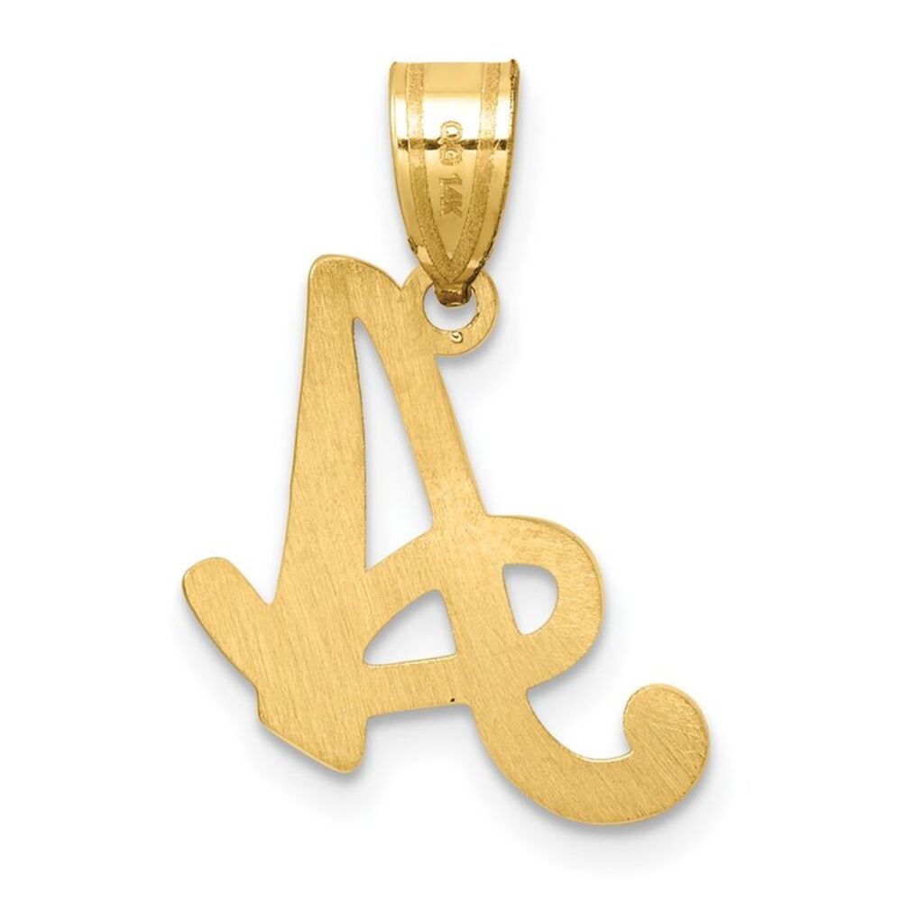 Kazi Luxury 14k Yellow Gold Script Letter A Initi… - image 3